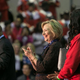 Democratic presidential candidate Hillary Clinton (center) takes the stage with Rep. John Lewis during an African Americans for Hillary rally at Clark Atlanta University on Oct. 30, 2015.
Jessica McGowan/Getty Images